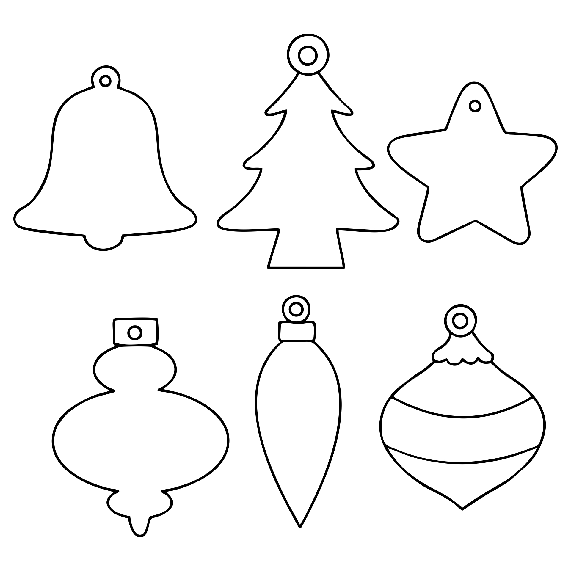 15 Best Christmas Printable Ornament Shapes Printablee