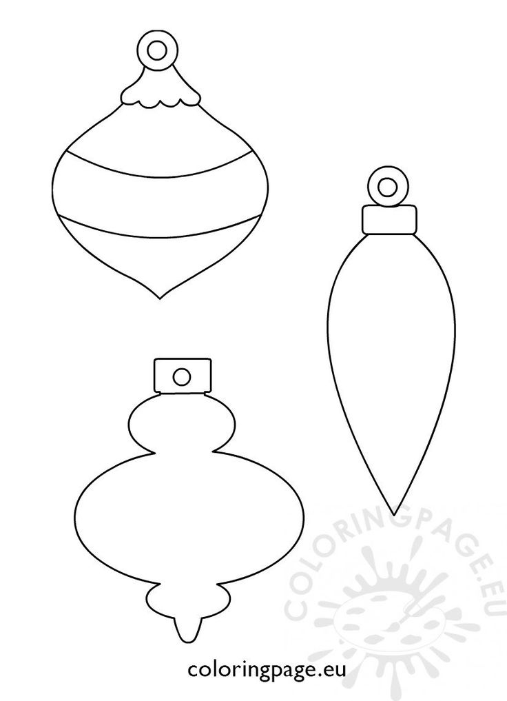 3 Christmas Printable Ornament Shapes Coloring Page Printable 