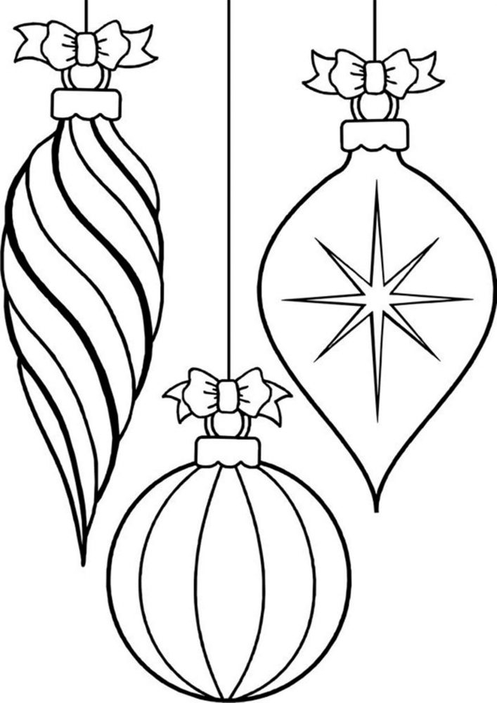 30 Easy Christmas Ornaments Coloring Pages