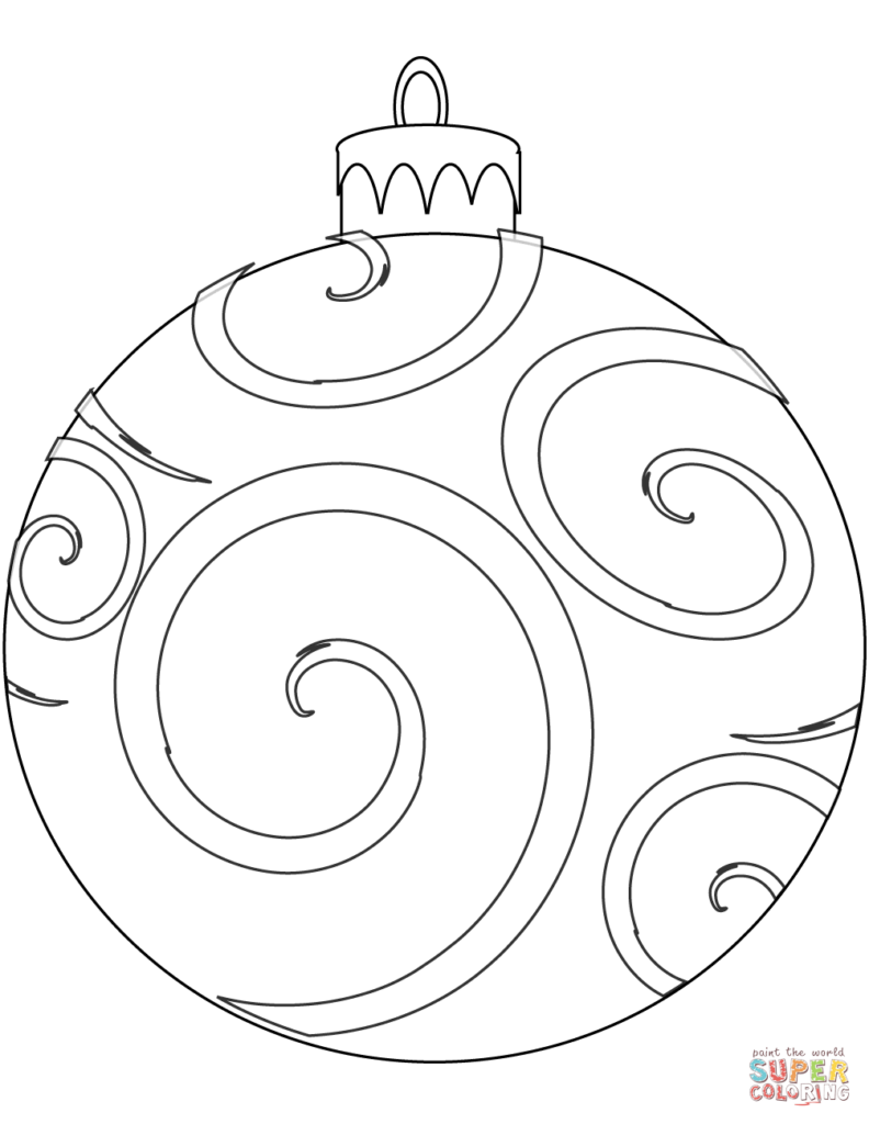 32 Best Printable Christmas Ornament Coloring Sheet AirneAdvaita