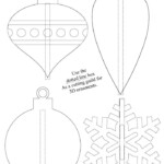 3D Shrinky Dink Christmas Ornaments free Printable