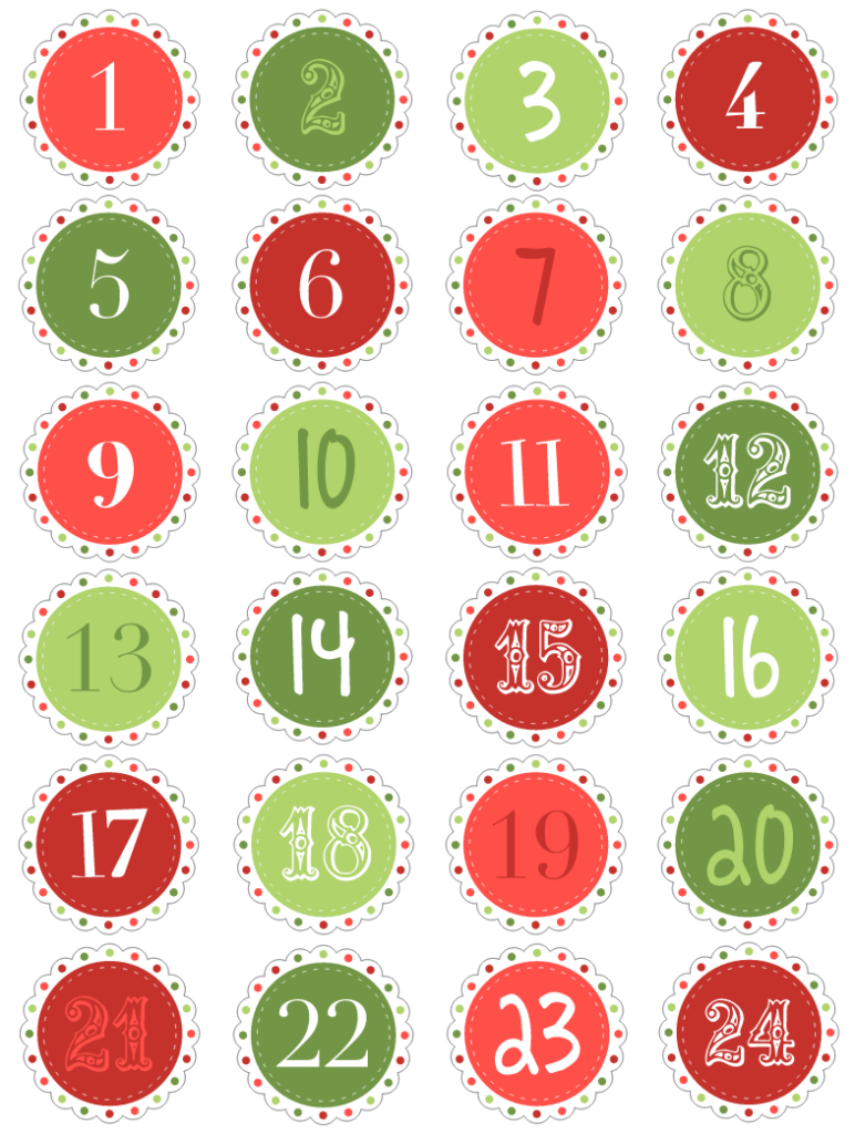 Advent Calendar Numbers Not In Order CALNDA