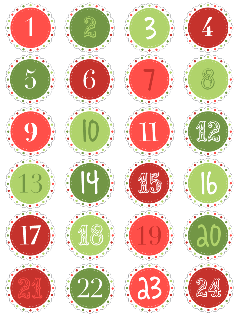 Advent Calendar Numbers Not In Order CALNDA