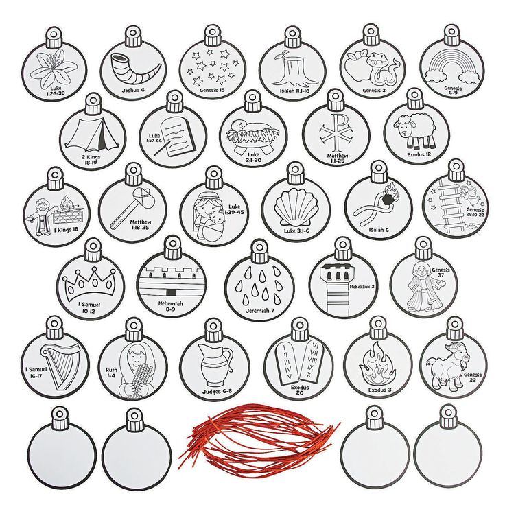 Amazon Color Your Own Jesse Tree Ornaments Home Kitchen Jesse 
