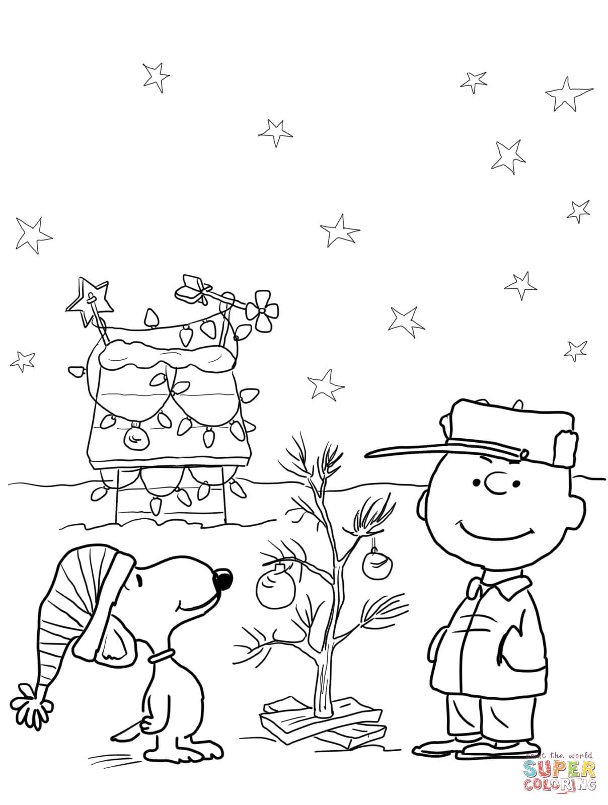 Bring Holiday Cheer With Charlie Brown Coloring Pages Coloring Pages