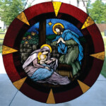 Buy A Hand Made Handpainted Stained Glass Nativity Scene Made To Order