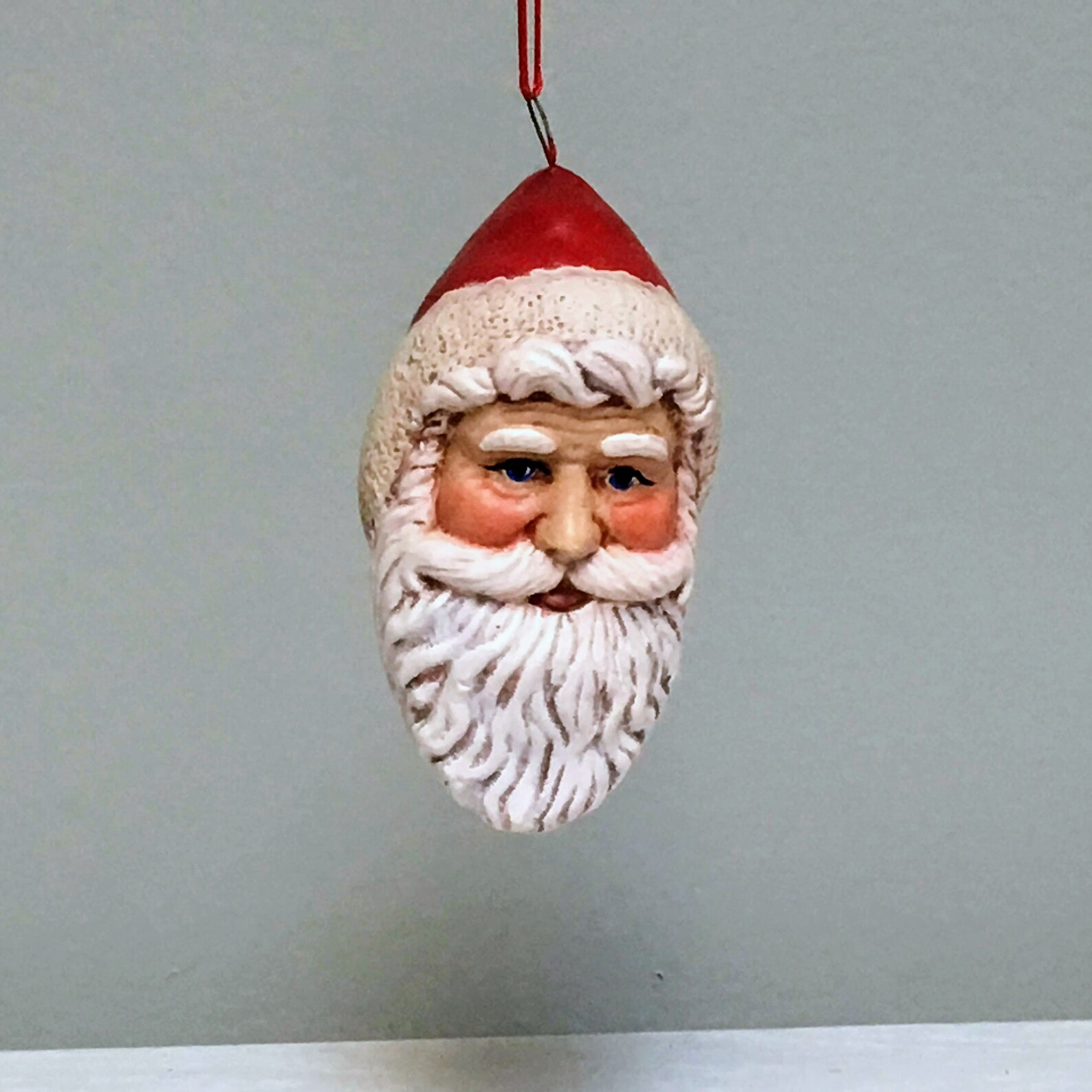 Ceramic Christmas Ornament Stocking Hat Santa Claus Etsy