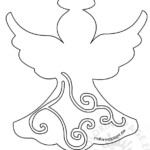 Christmas Angel Ornament Template Coloring Page