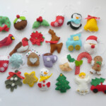 Christmas Felt Ornaments Set 25 Advent Calendar Ornaments Tree Etsy