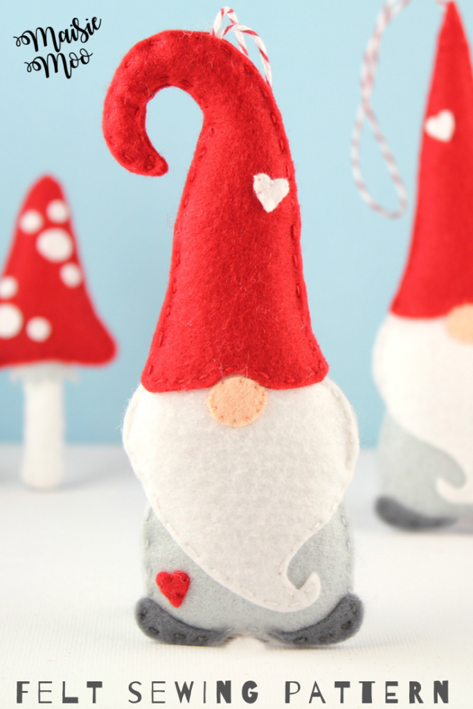 Christmas Gnome Pattern Nordic Gnome Ornament Pattern Felt Christmas 