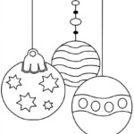 Christmas Ornament Coloring Pages Printable Simple For Preschoolers