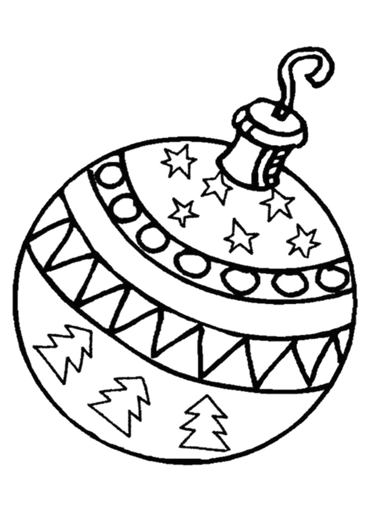 Christmas Ornament Coloring Pages Tulamama