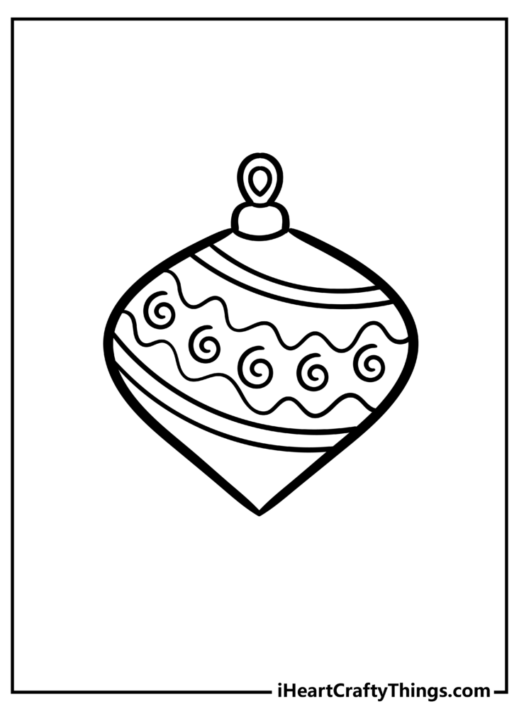 Christmas Ornament Colouring Pages