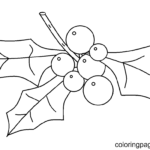 Christmas Ornament Holly Coloring Pages Christmas Ornaments Coloring