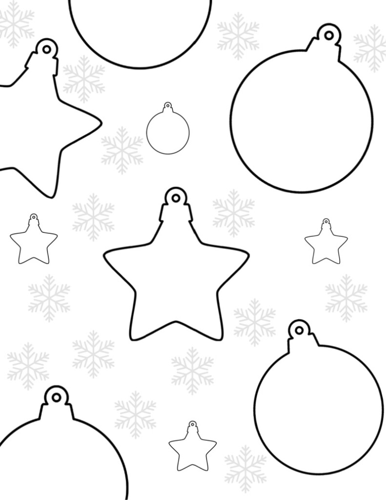 Christmas Ornaments Coloring Page Mama Likes This