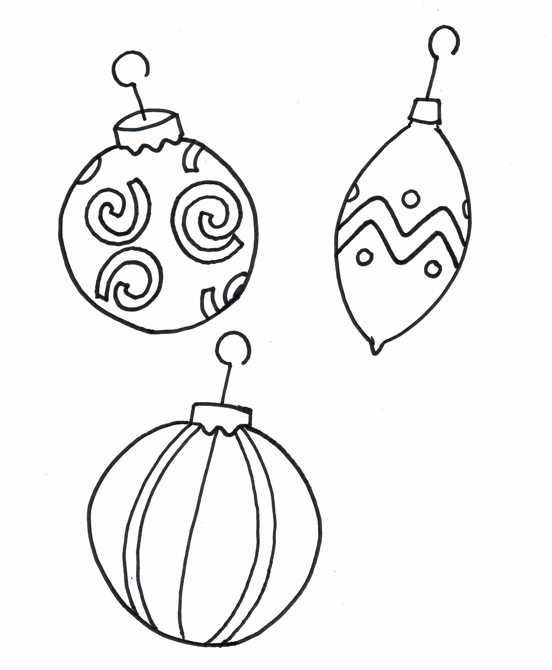 Christmas Ornaments Coloring Pages Printable Coloring Home