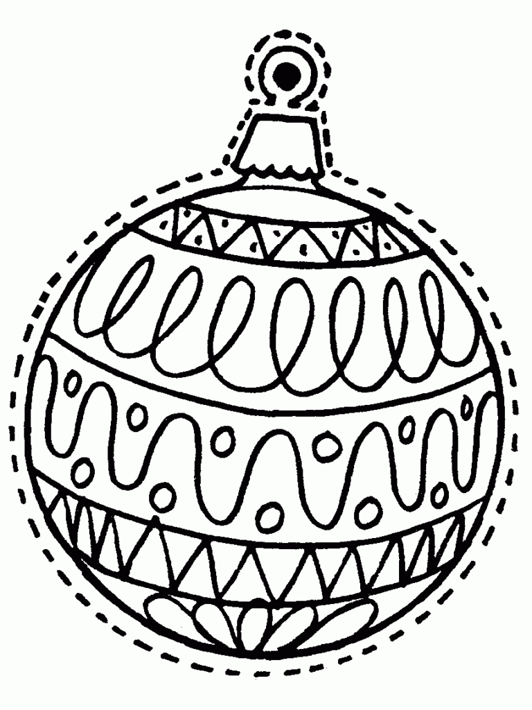 Christmas Ornaments Coloring Pages Printable Coloring Home