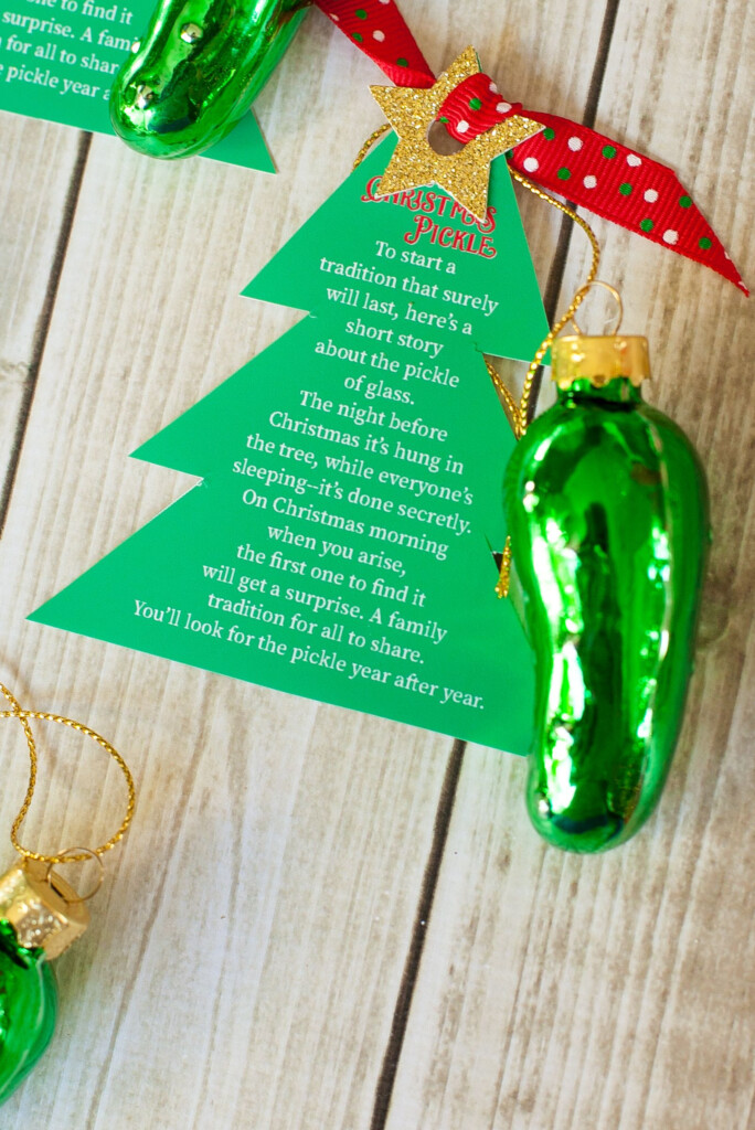 Christmas Pickle Ornament Free Printable Frog Prince Paperie 