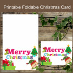 Christmas Printable Card Foldable Christmas Card Instant Download