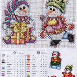 Christmas Tree Ornament Crafts Snowman Cross Stitch Kits