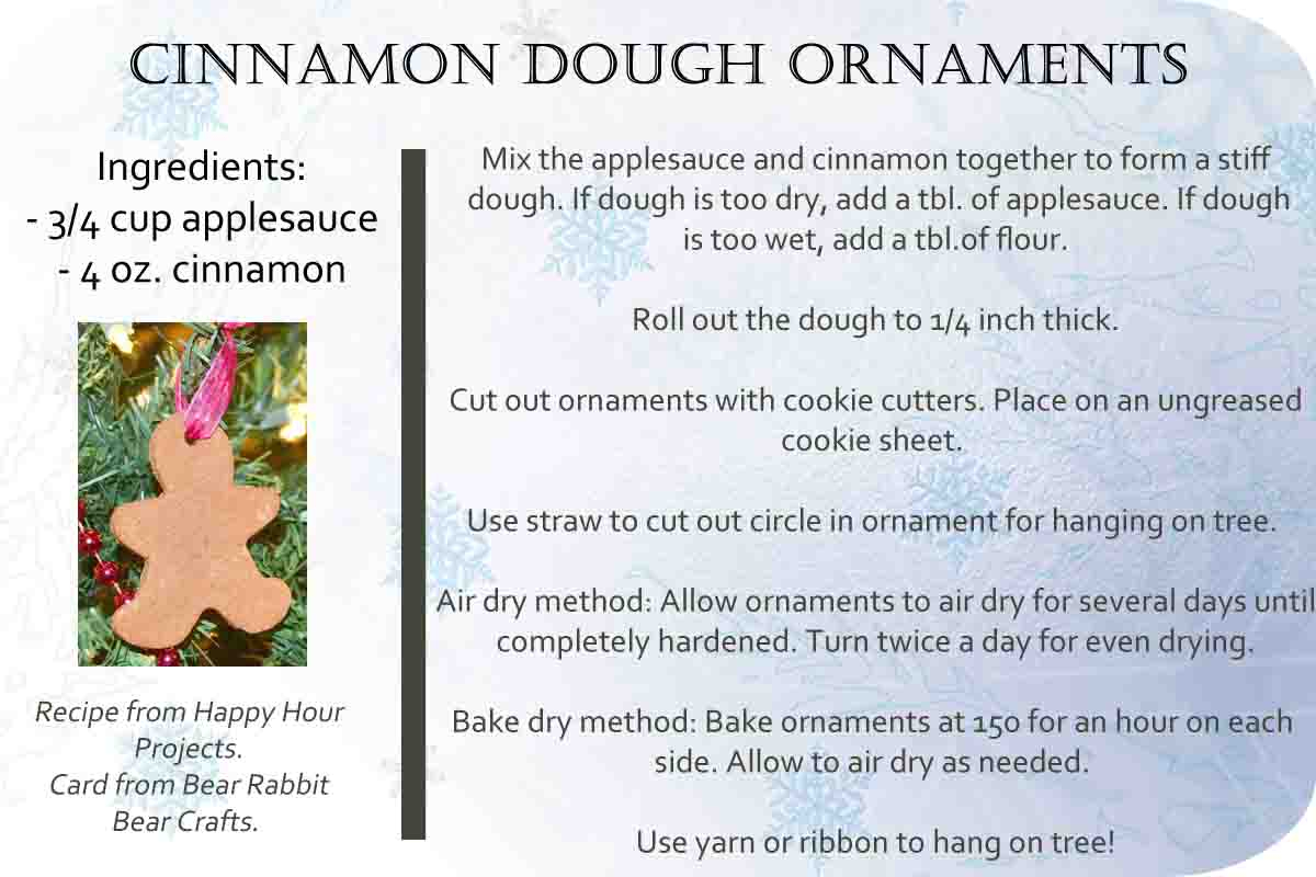 Cinnamon Dough Ornaments With Free Printable Recipe Card