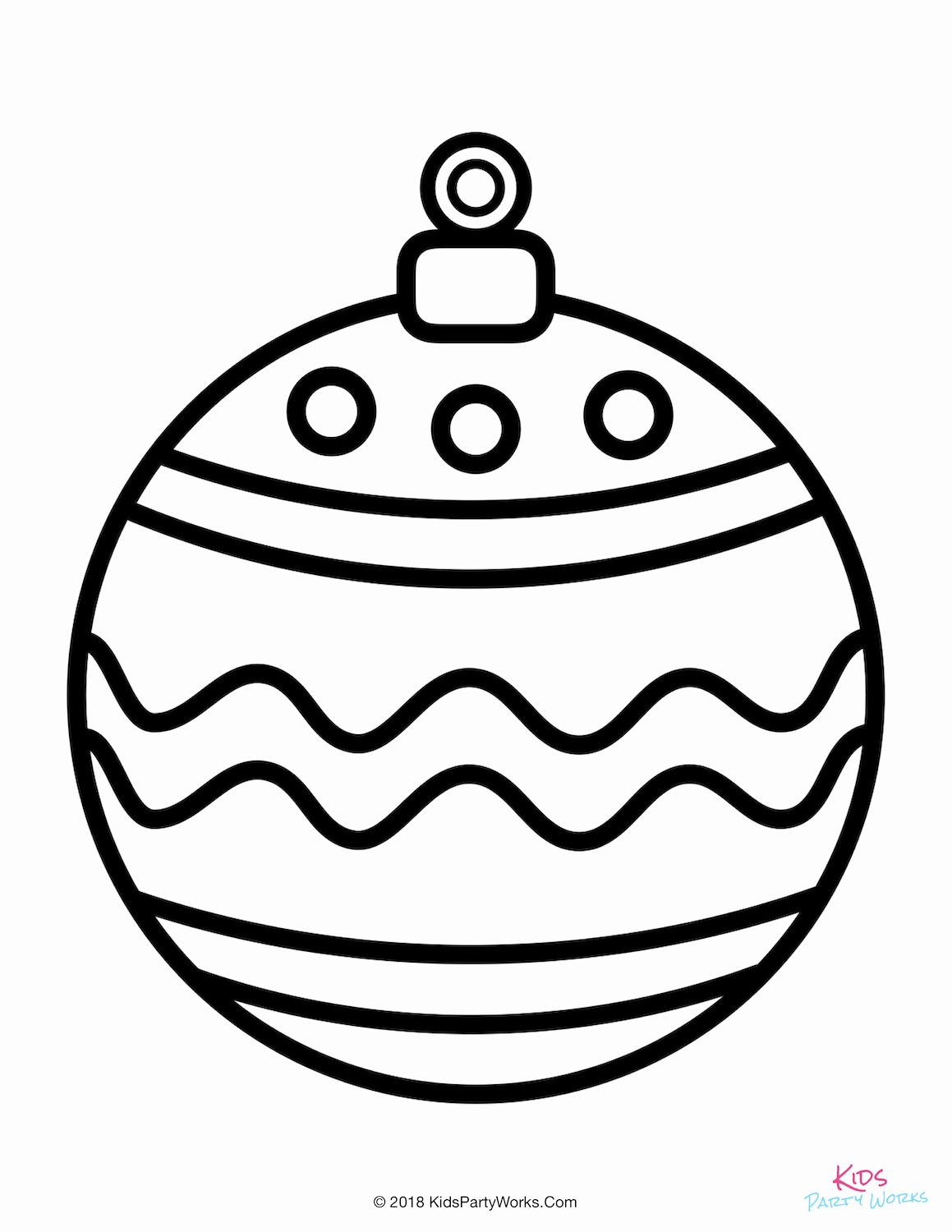 Coloring Page Christmas Ornaments AlannateWest