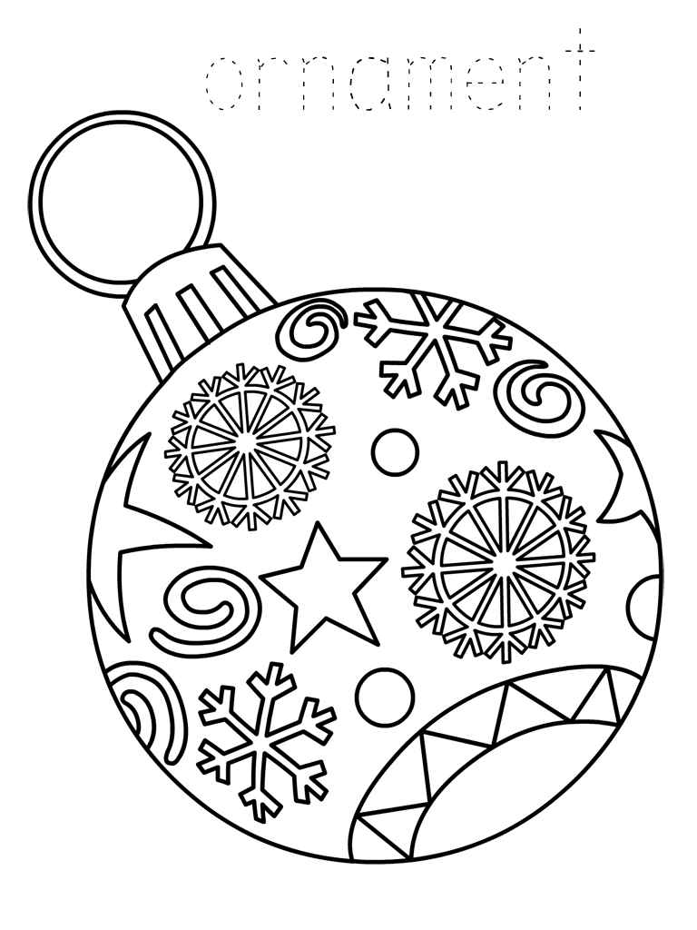 Coloring Printable Christmas Ornament Printable Christmas Ornament 