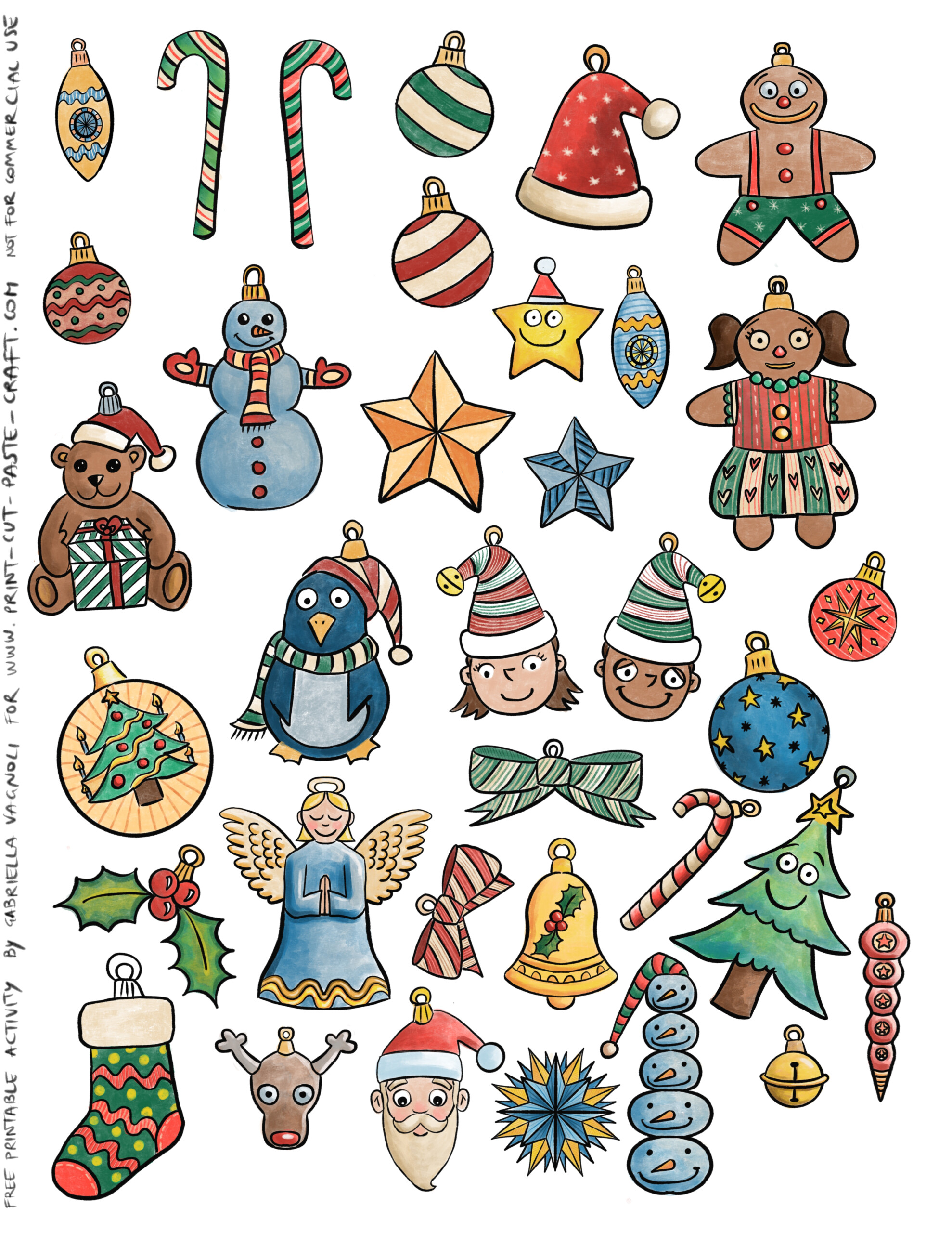 Cut Out Printable Christmas Decorations