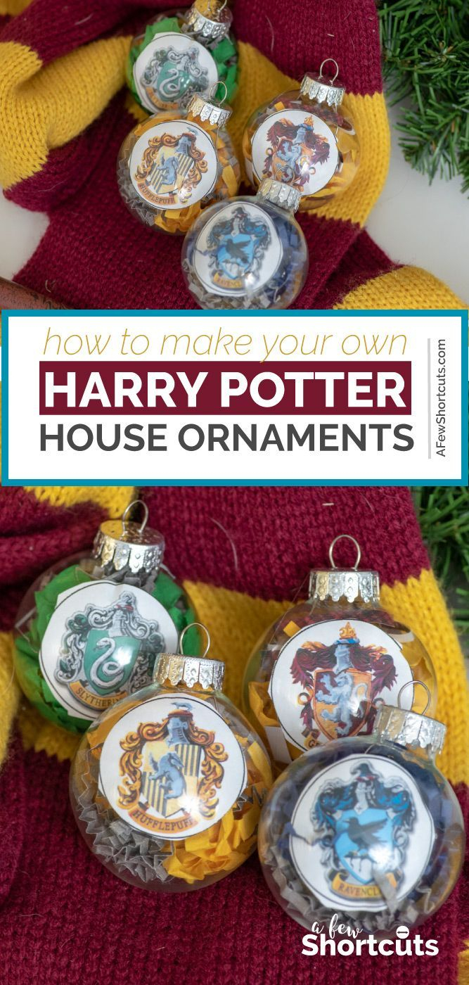 DIY Harry Potter House Ornaments With Printable Harry Potter Gifts