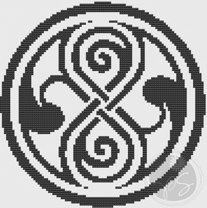 Doctor Who Rassilon Seal Printable PDF Pattern 3 50 Via Etsy 