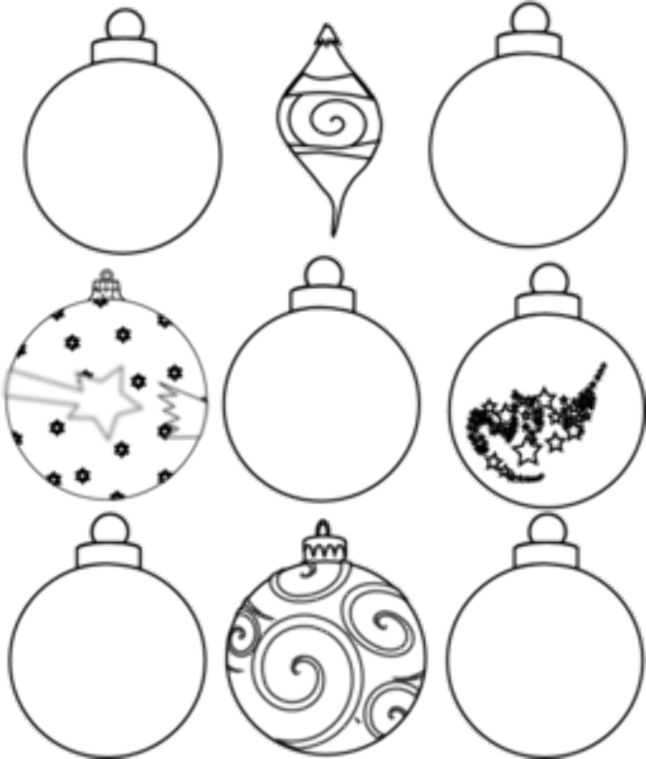 Download High Quality Christmas Ornament Clipart Outline Transparent