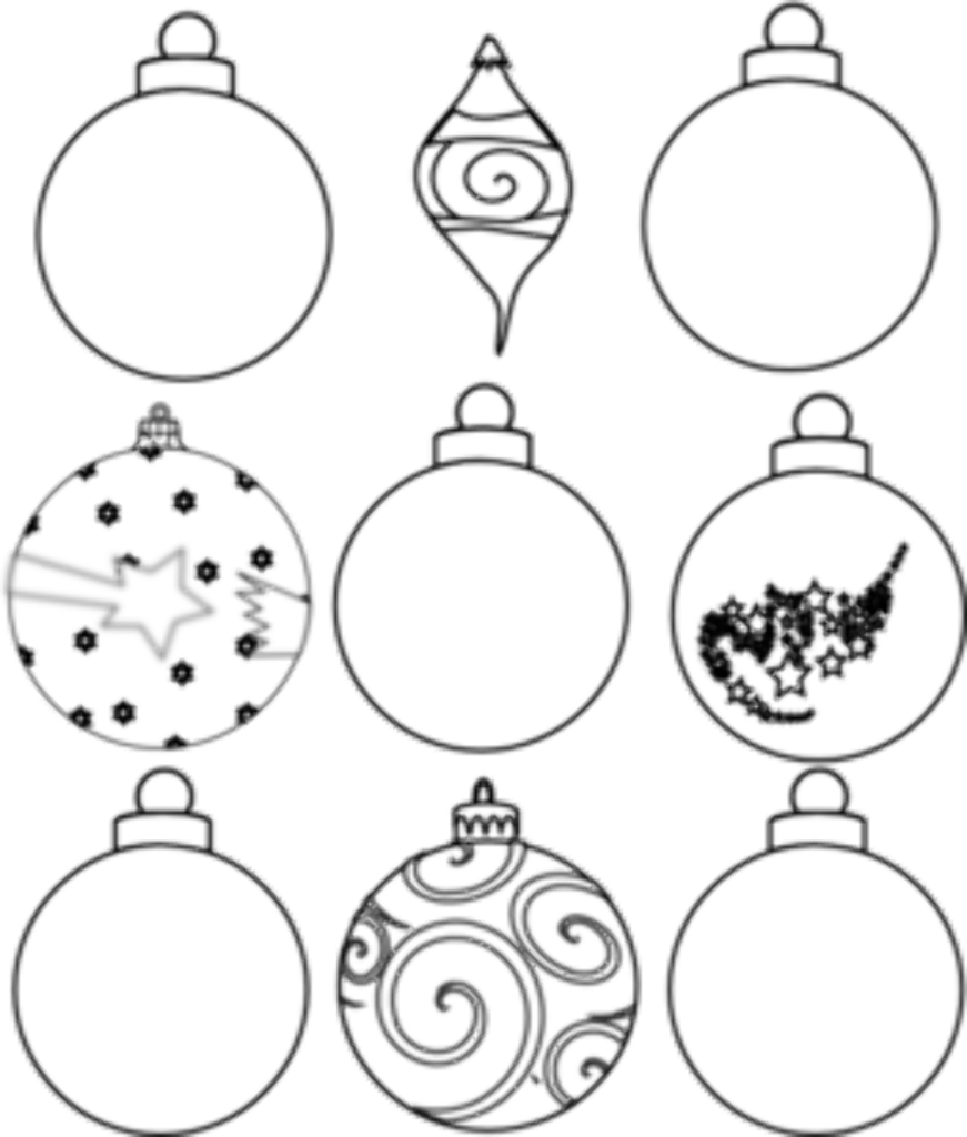 Download High Quality Christmas Ornament Clipart Outline Transparent 