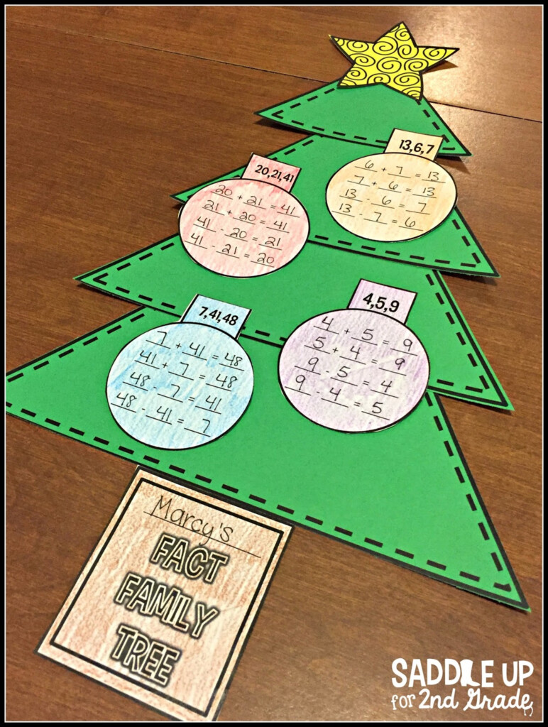 Fact Family Christmas Trees And Reindeer Shapes FREEBIE Saddle Up For 