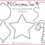 Felt Christmas Tree For Kids with Printable Templates The Many