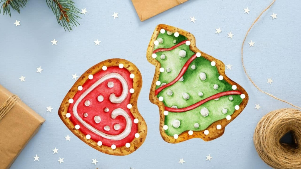 Free Christmas Cookie Lacing Cards Printable