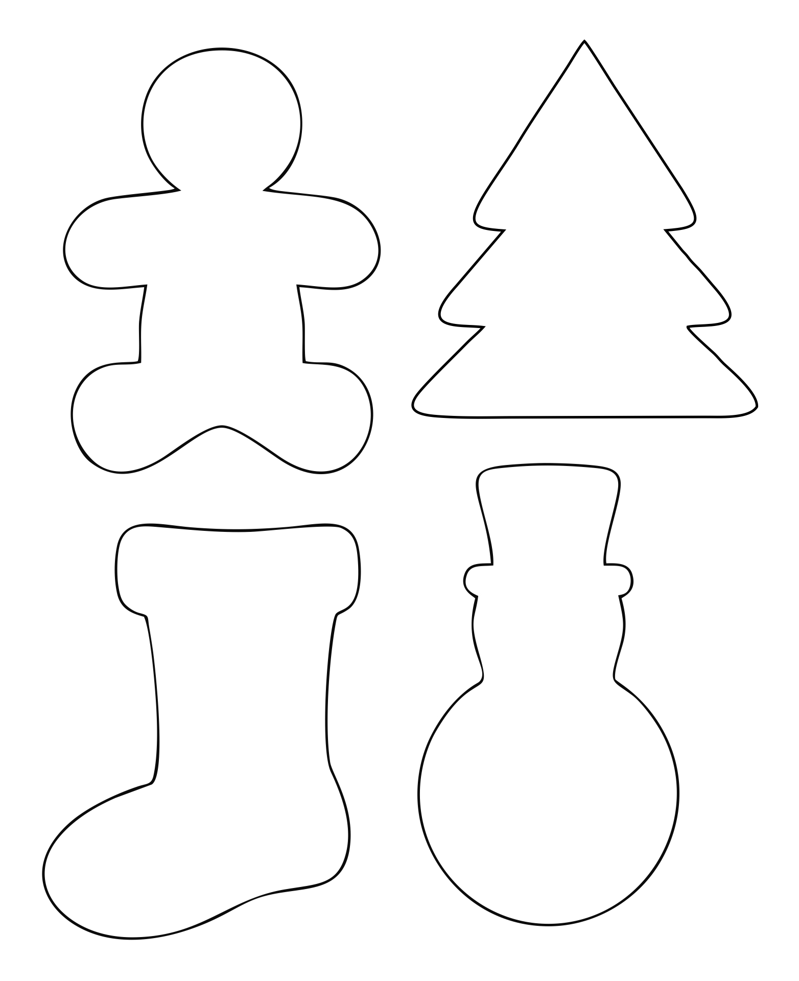 Free Christmas Shapes Templates Printable Printable Form Templates