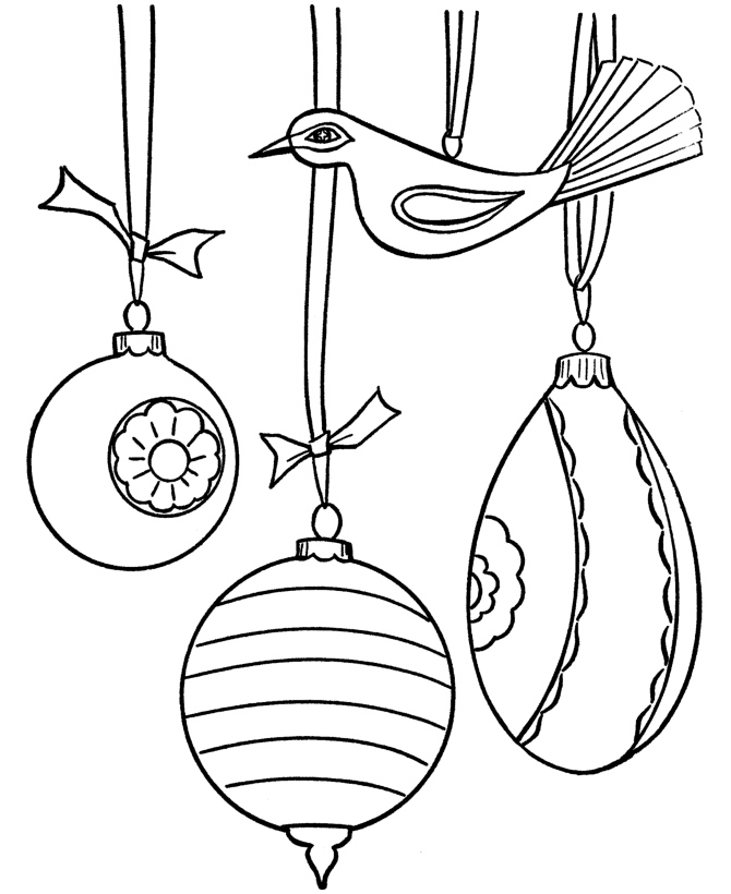 Free Coloring Pages Christmas Ornaments Coloring Page