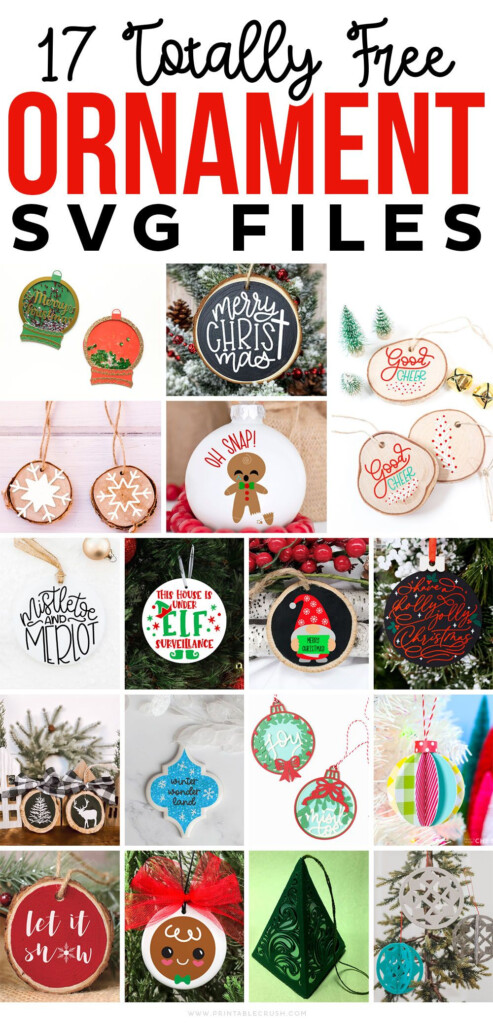 Free Holiday SVG File For Wood Ornaments Christmas Svg Files Free 