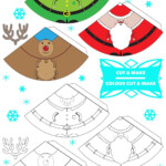 Free Printable 3D Christmas Characters Finger Puppets Tree