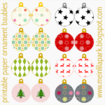 Free Printable Christmas Ornaments Baubles Ausdruckbarer