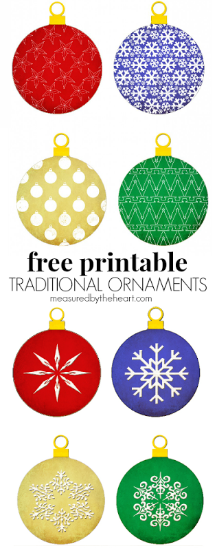 Free Printable Christmas Ornaments By Measured By The Heart
