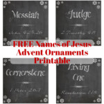 Free Printable Names Of Jesus Advent Ornaments Steadfast Family