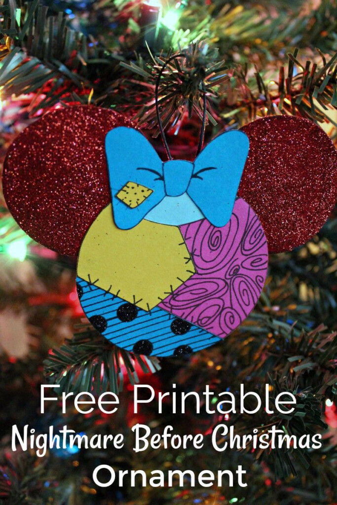Free Printable Nightmare Before Christmas Sally Ornament Craft DIY 