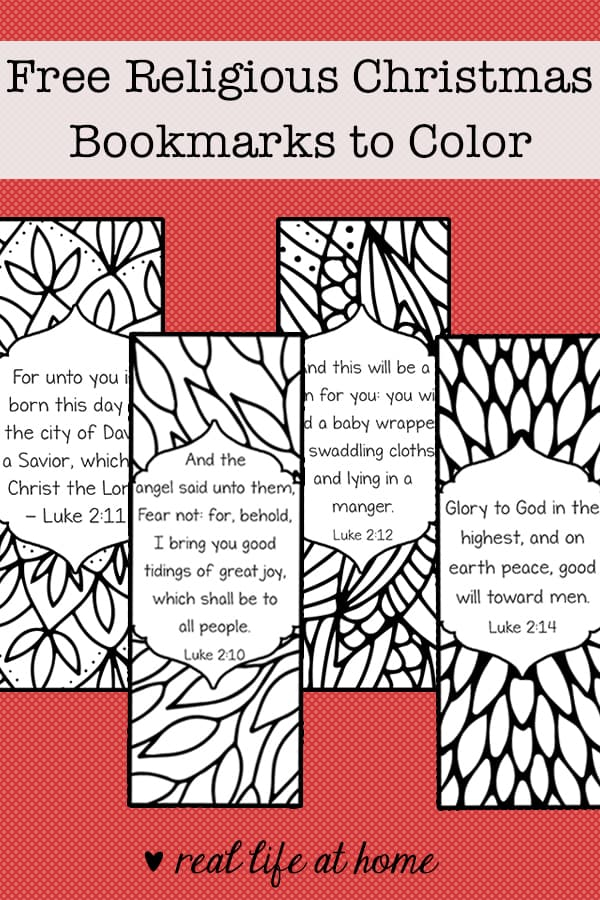 Free Printable Religious Christmas Bookmarks To Color For Kids And Adults