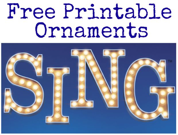 Free Printable Sing Ornaments Decorate Your Tree With Characters From 