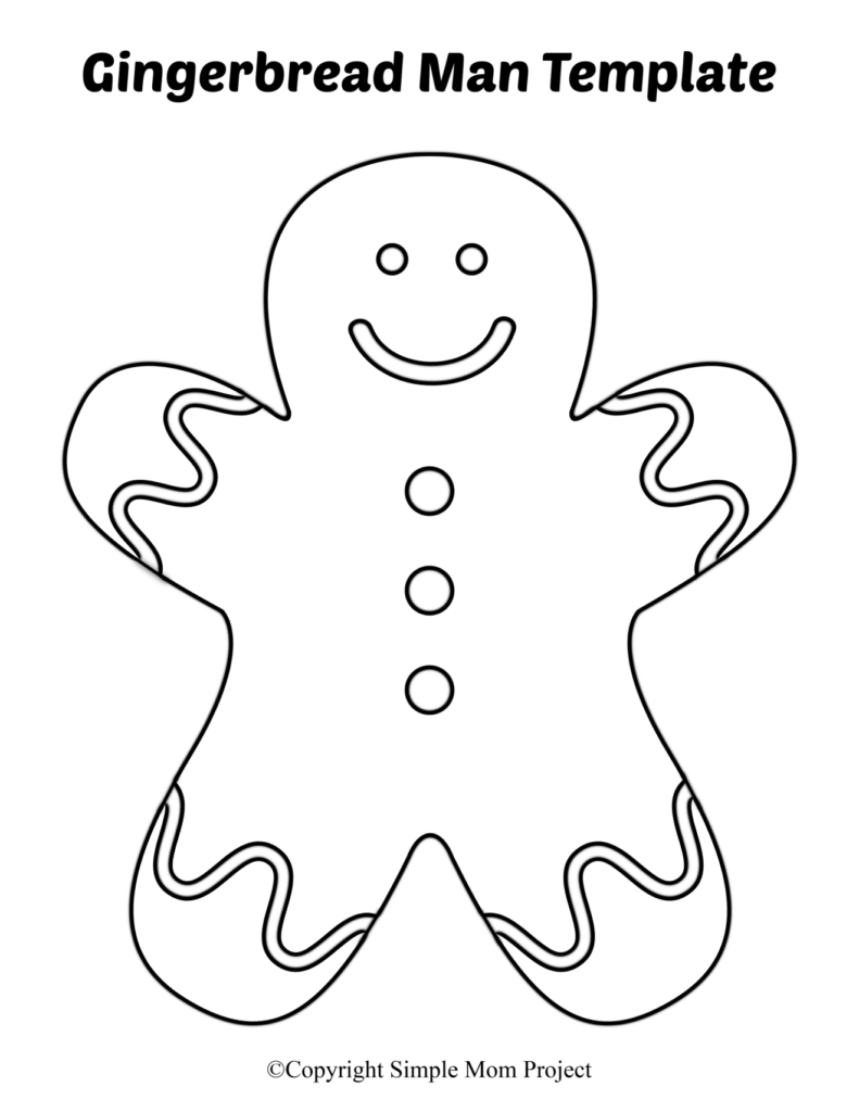 Free Printable Small Snowflake Templates Gingerbread Man Template 