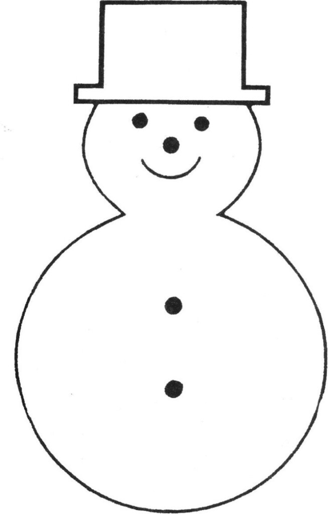 Free Printable Snowman Template Christmas Ornament Template 