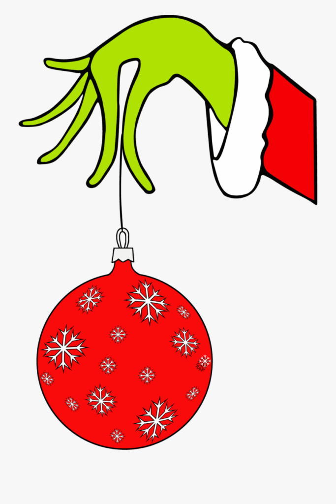 Grinch Hand Holding Ornament Printable