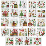 Herrschners Christmas Mini Ornaments Counted Cross Stitch Kit