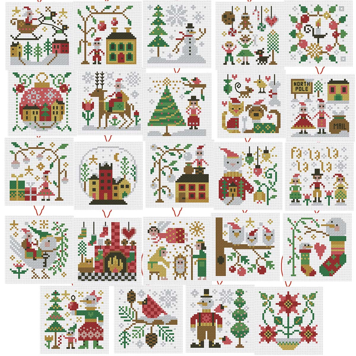 Herrschners Christmas Mini Ornaments Counted Cross Stitch Kit 